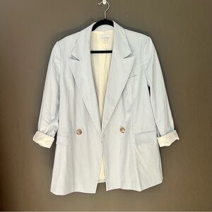 Topshop Soft Blue Oversized Blazer